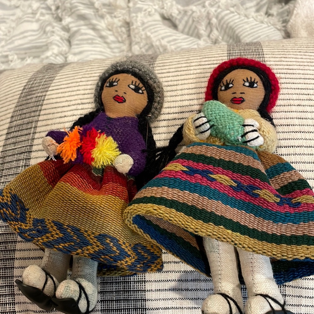 Two handmade dolls from Guatemala have been on display in a smoke free home.